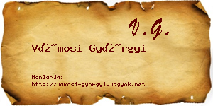 Vámosi Györgyi névjegykártya